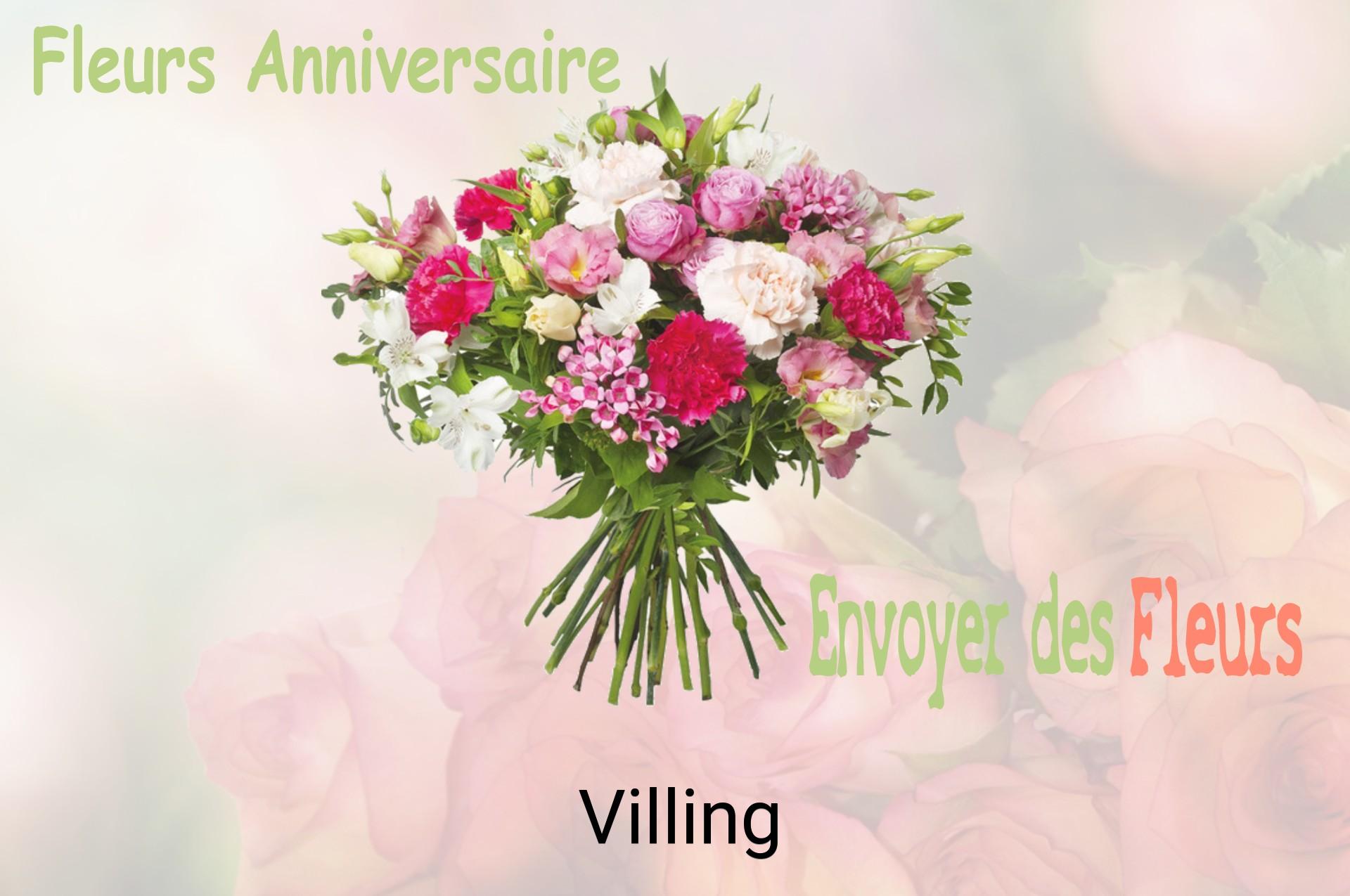 Bouquet de fleurs d’anniversaire livré à Villing