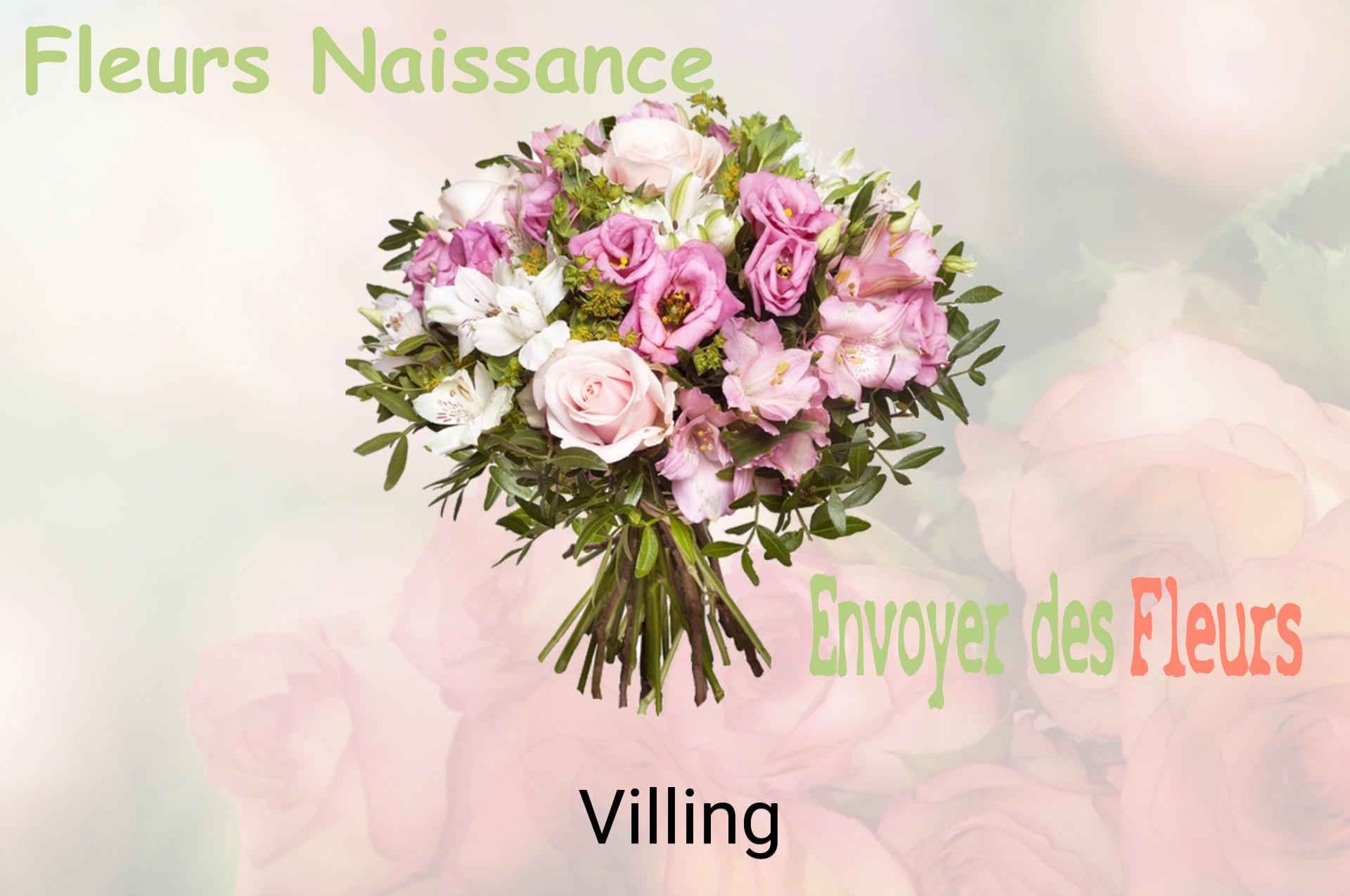 Bouquet de fleurs de naissance livré à Villing